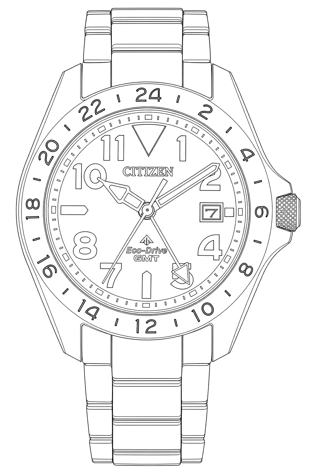 Watch technical diagram