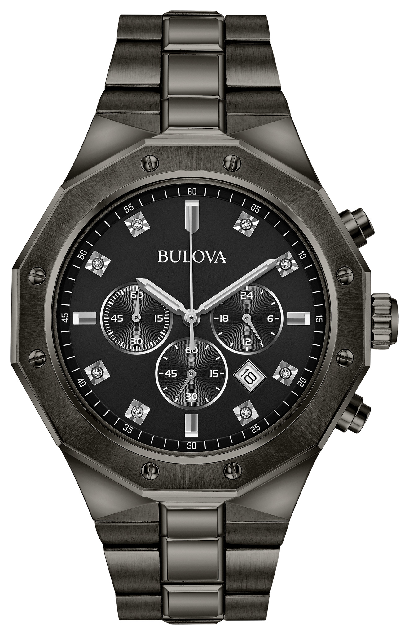 Amazon.com: Bulova Corporate Collection Mens Black Leather Strap Watch :  Clothing, Shoes & Jewelry