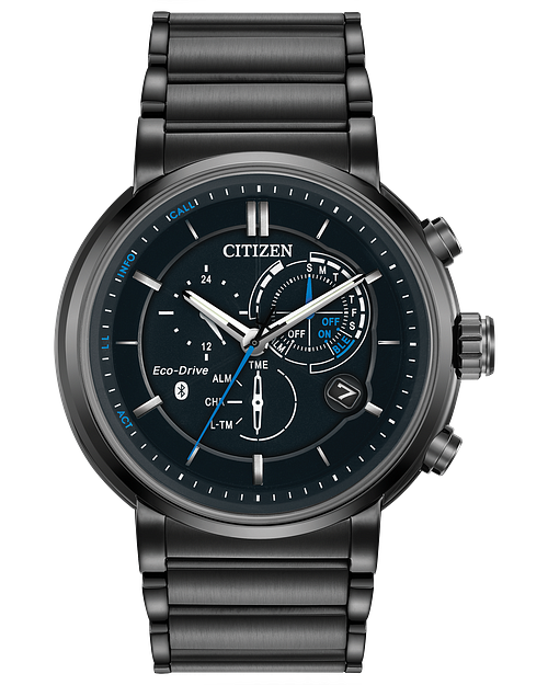 HTM Men s Eco Drive BZ1005 51E Blue Dial Steel Watch CITIZEN