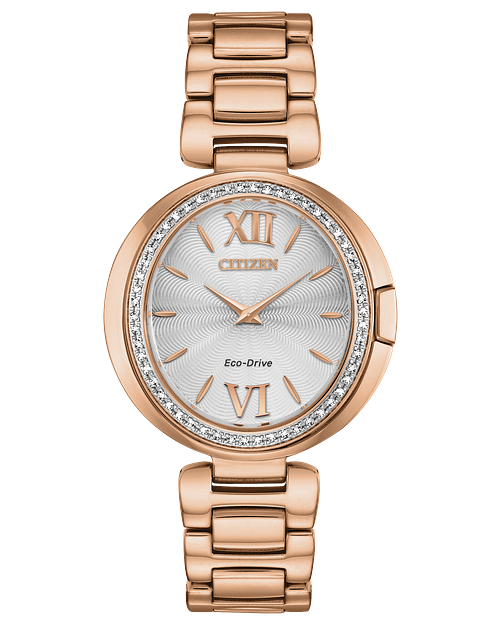 Citizen Capella Ladies Eco Drive Pink Gold Watch CITIZEN