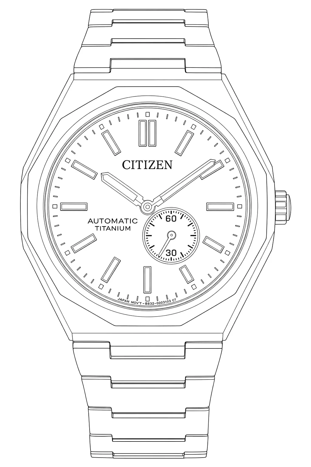 Watch technical diagram