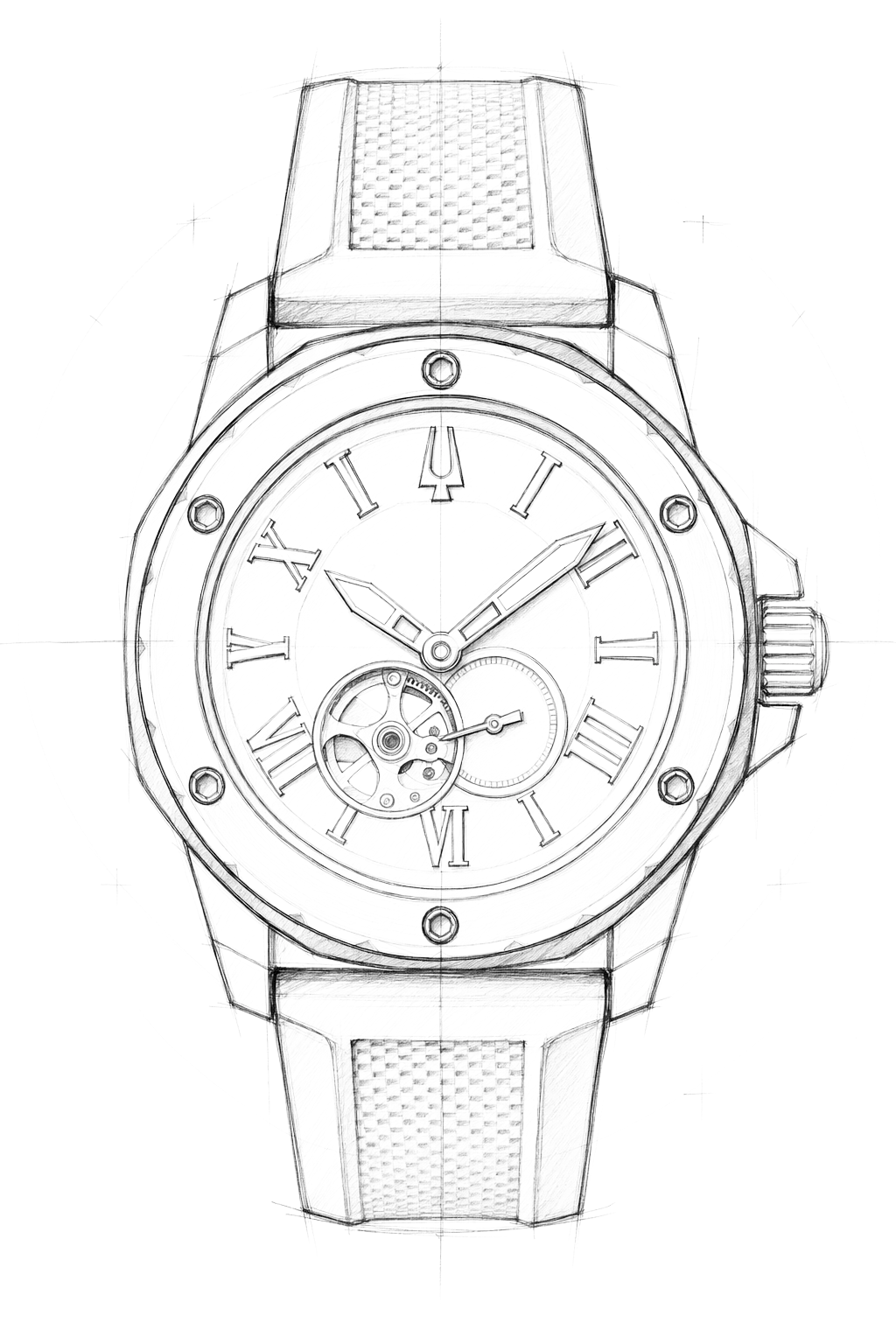 Watch technical diagram
