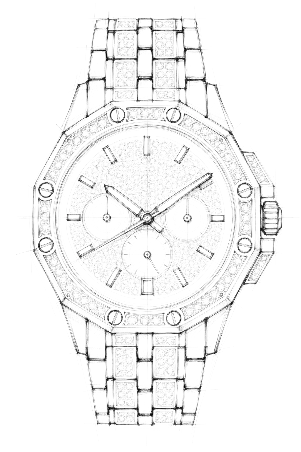 Watch technical diagram