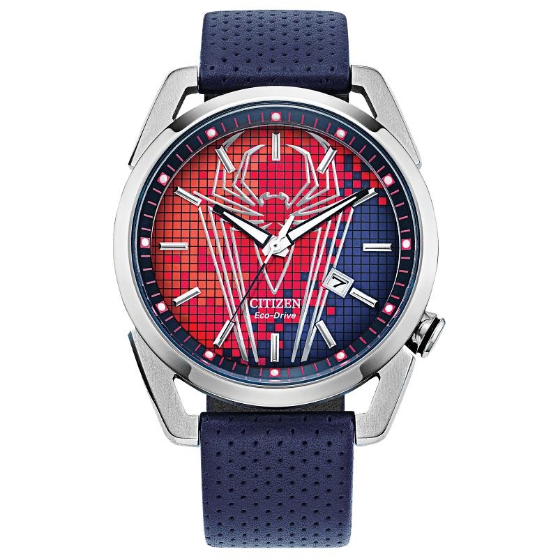 Spider-Man Red Dial Leather Strap AW1680-03W | CITIZEN