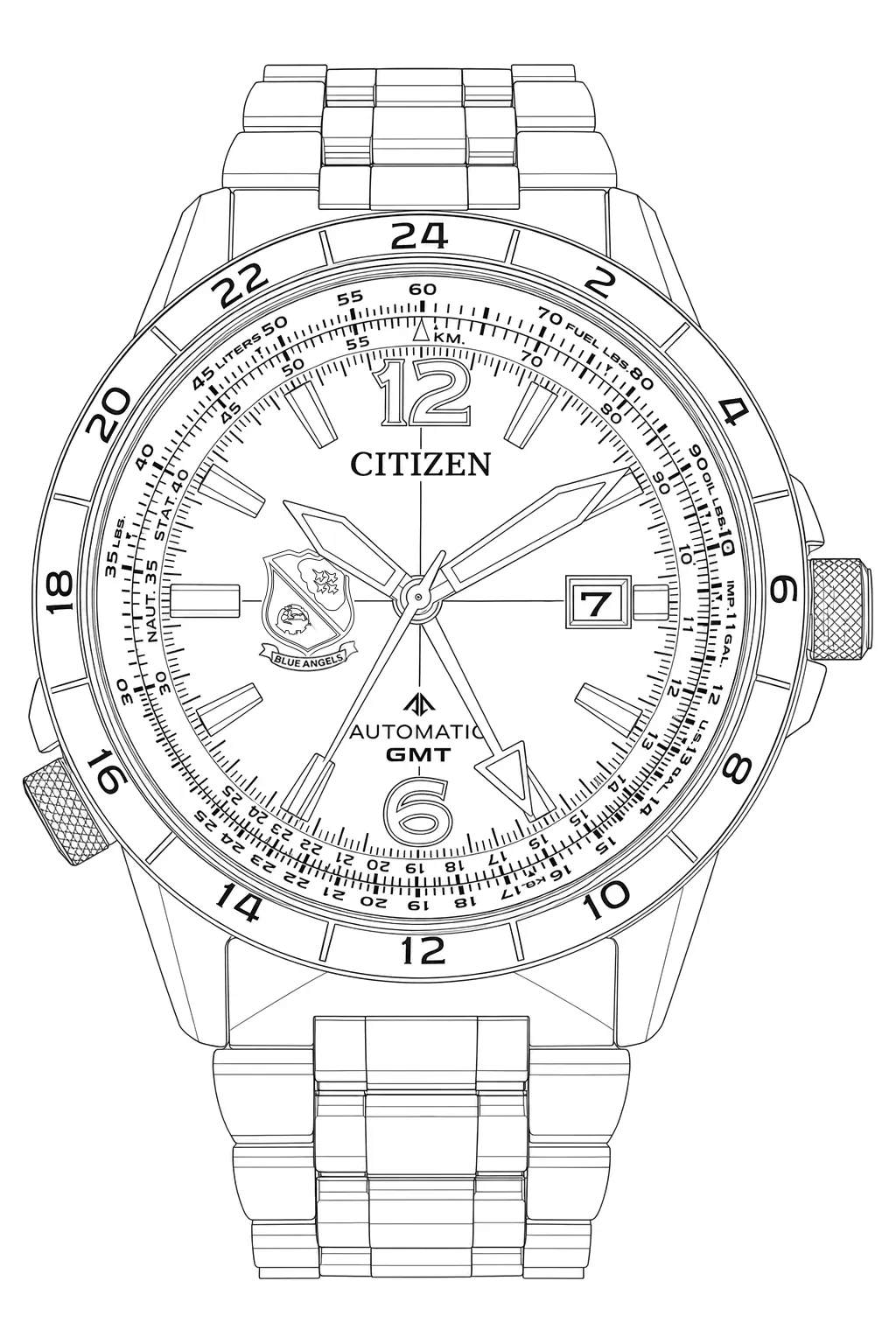 Watch technical diagram