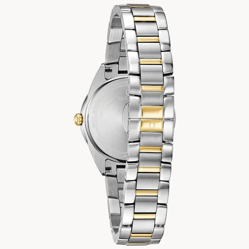 Bulova Classic Women's Gold Mother-of-Pearl Dial Diamond Watch