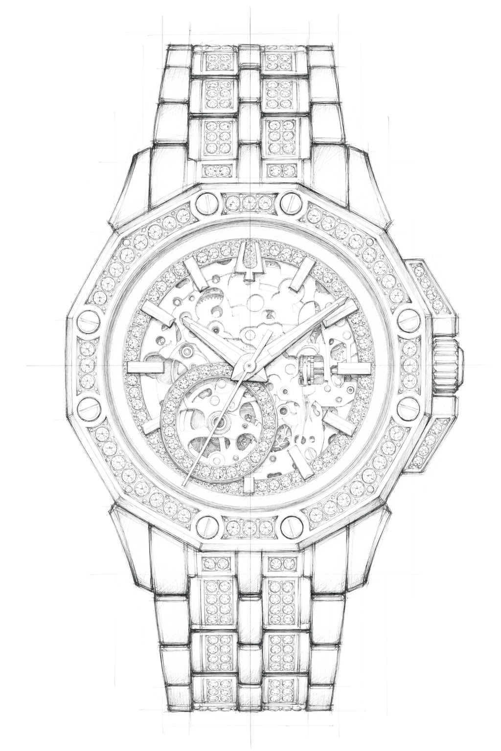 Watch technical diagram