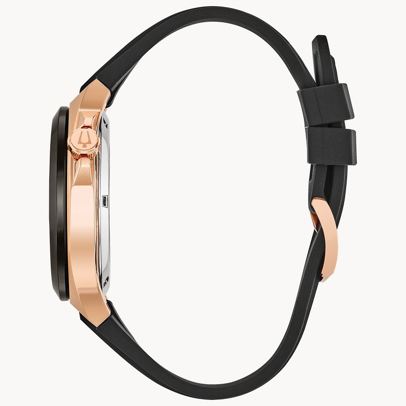 Bulova Maquina Men s Rose Gold Black Automatic Classic Watch Bulova