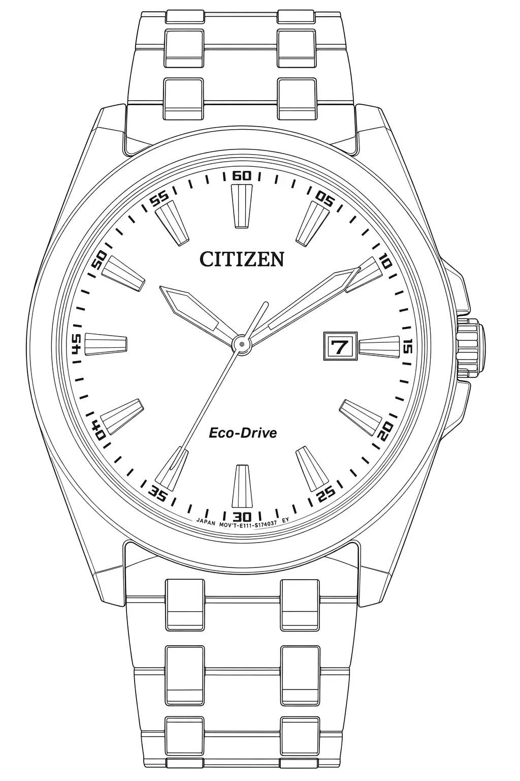 Watch technical diagram