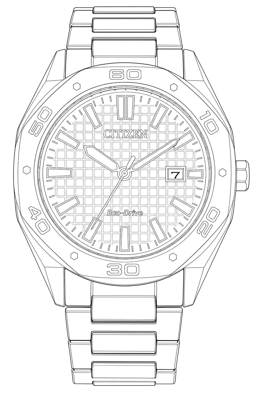Watch technical diagram
