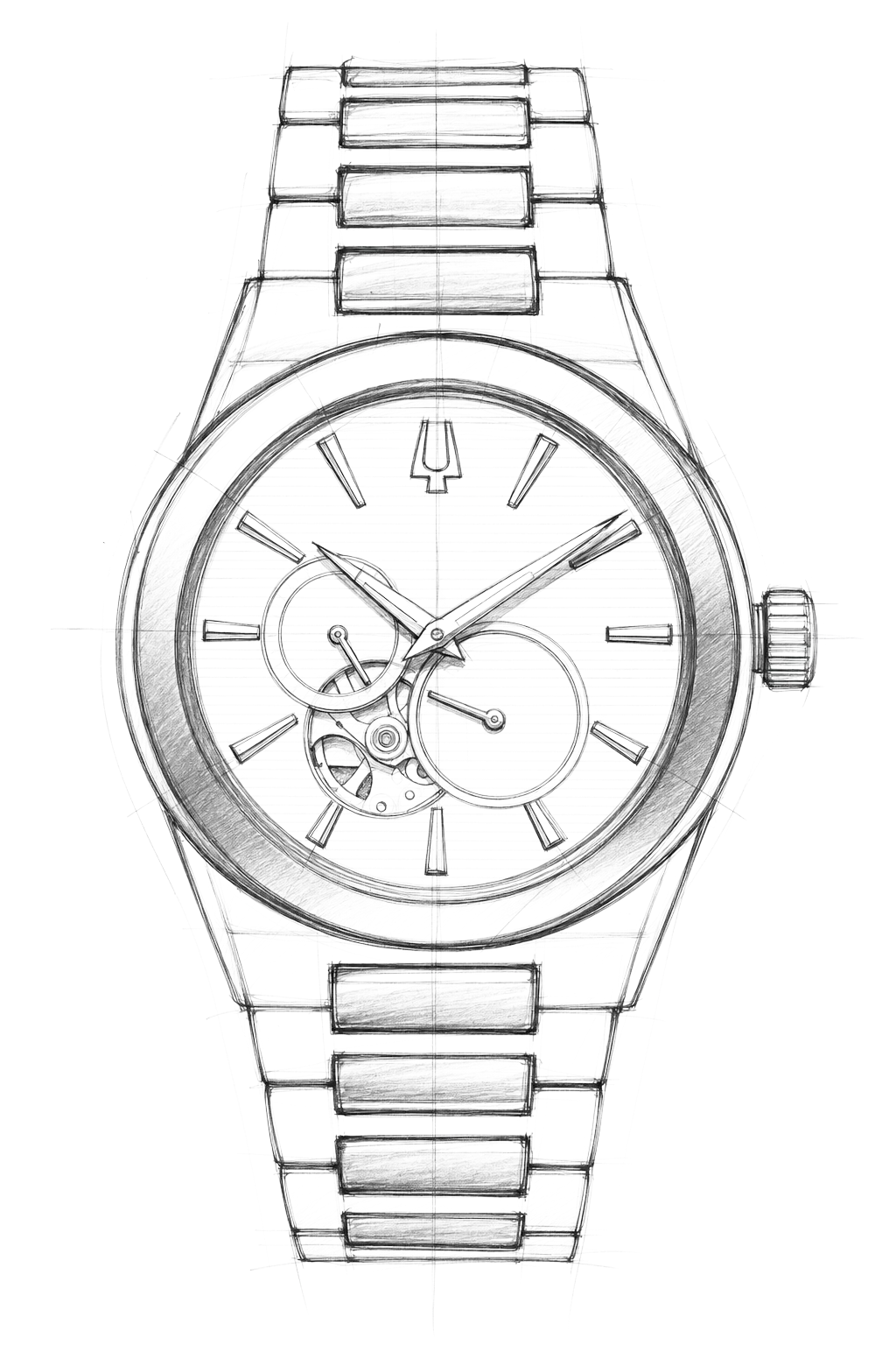 Watch technical diagram