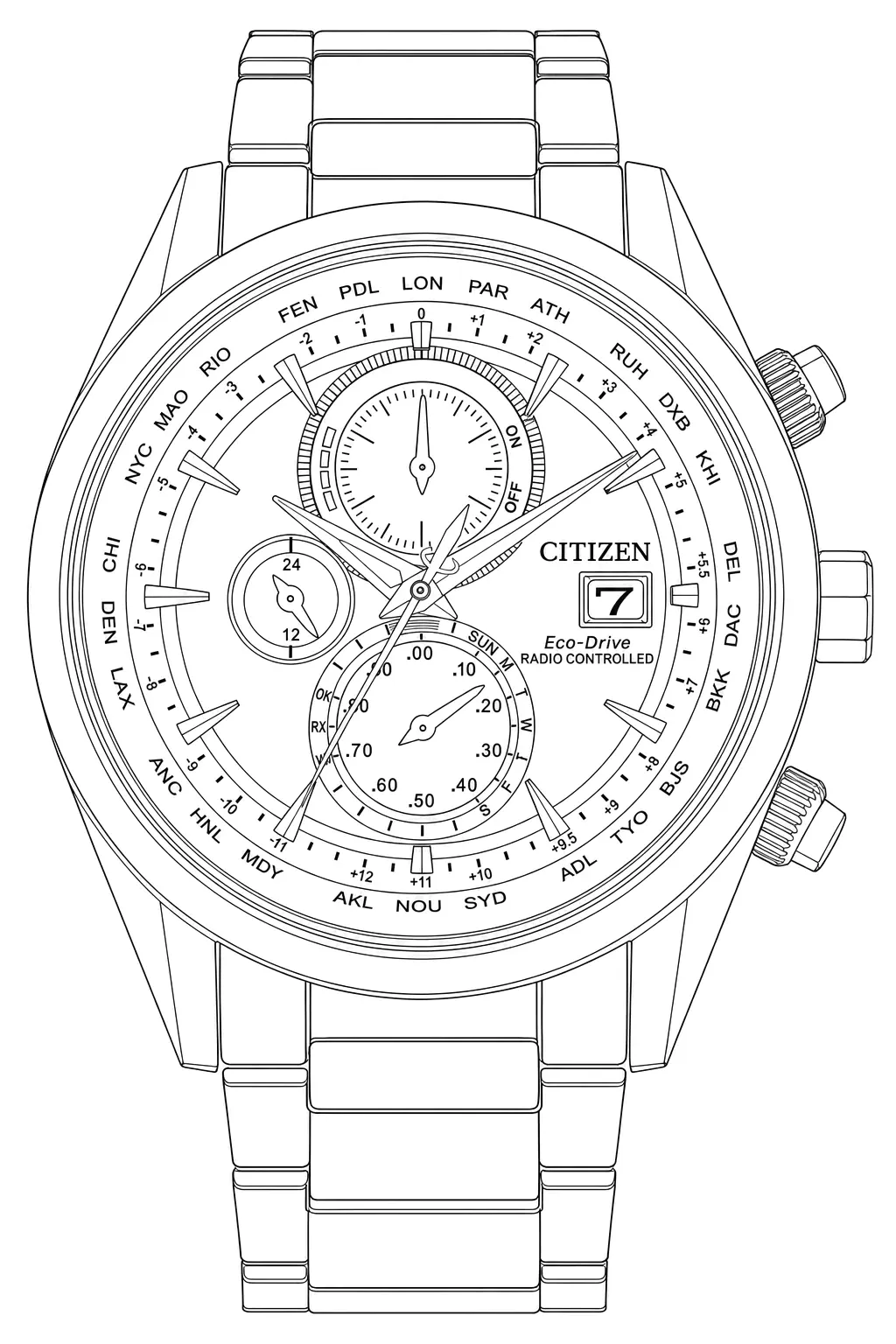 Watch technical diagram