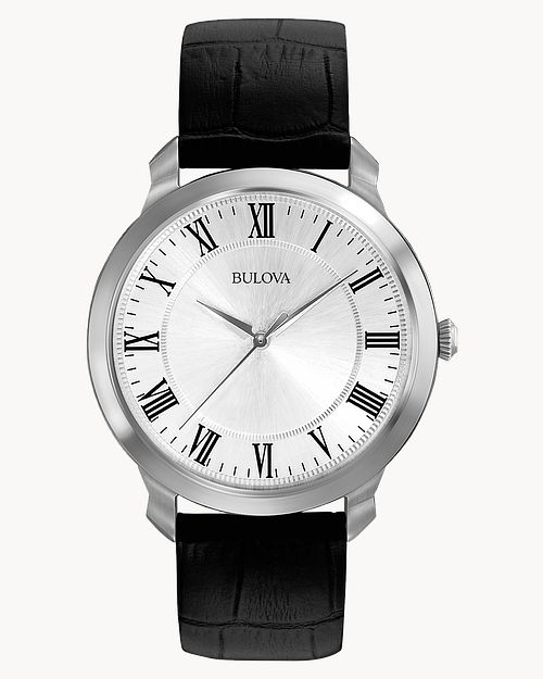 Bulova mens watch white best sale face