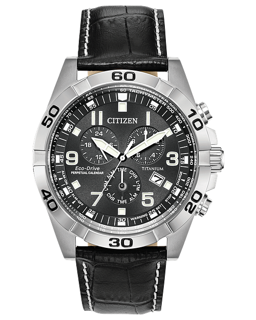 Citizen Brycen Eco Drive Gray Dial Super Titanium Watch CITIZEN