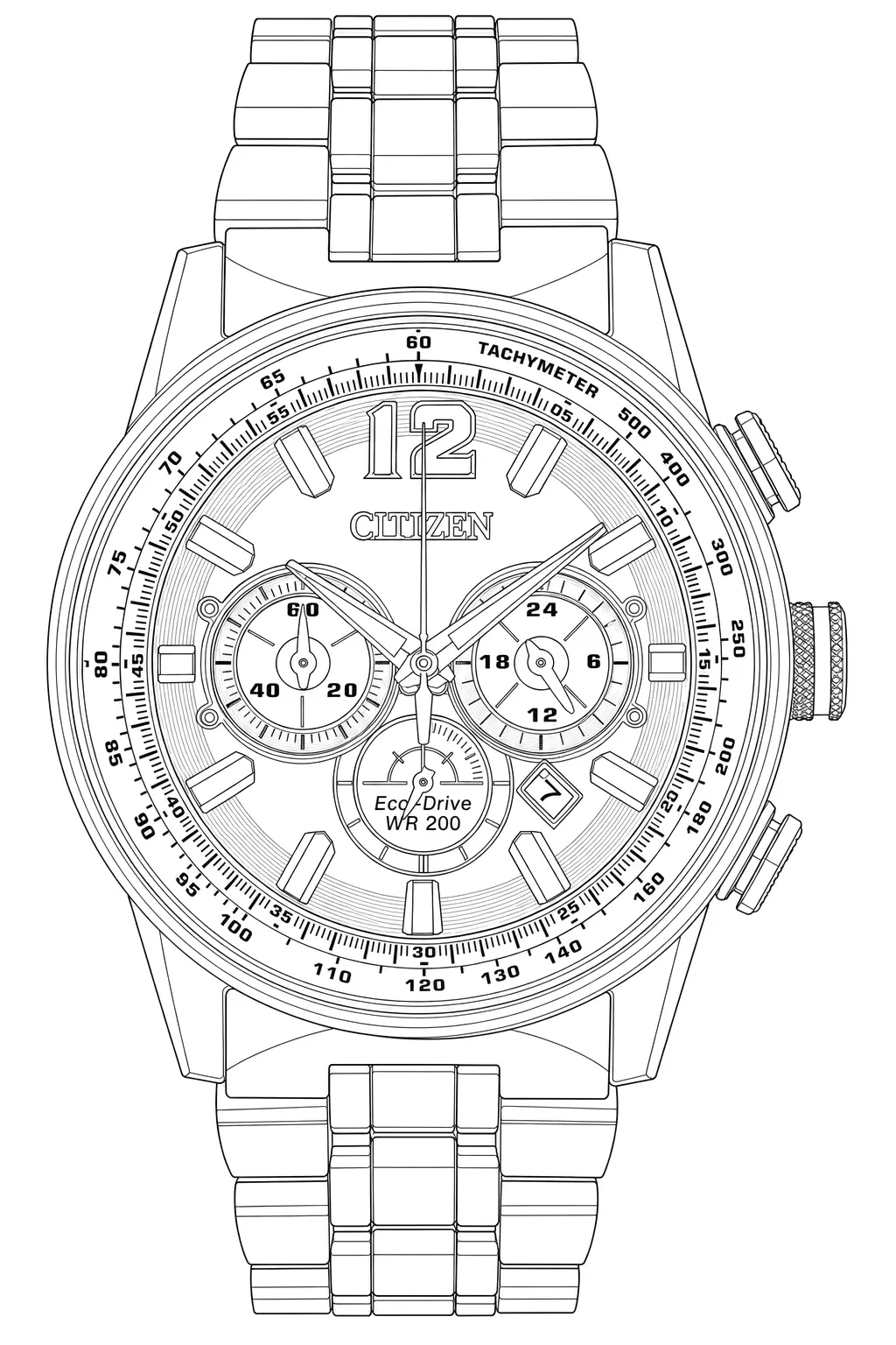 Watch technical diagram