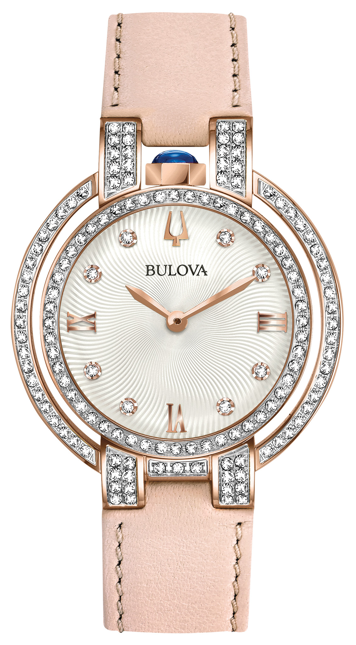 Bulova Rubaiyat Women's Gold White Dial Diamond Watch | Bulova