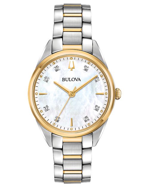 Bulova Sutton Women's Gold Diamond Classic Watch | Bulova