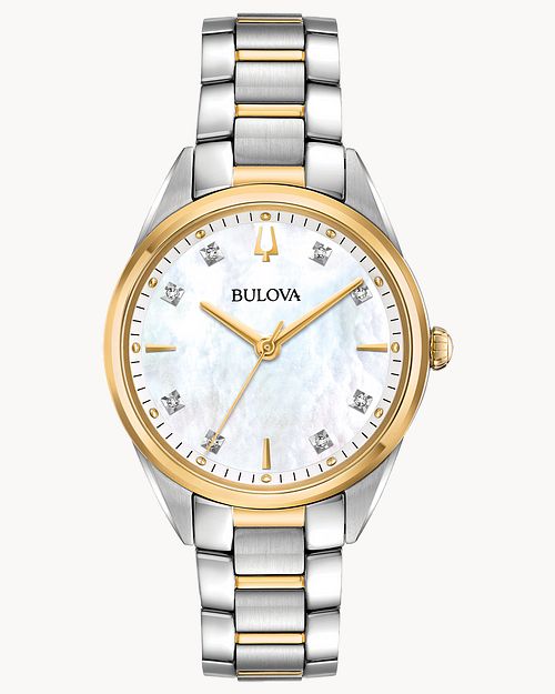 Bulova Sutton Women s Gold Diamond Classic Watch Bulova