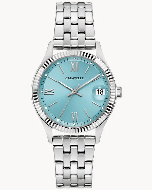 bulova silver dial dress watch Caravelle by Bulova Men's Stainless Steel Watch 43B163