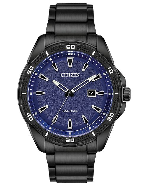 AR - Men's Eco-Drive AW1585-55L Blue Sport Black Steel Watch | CITIZEN