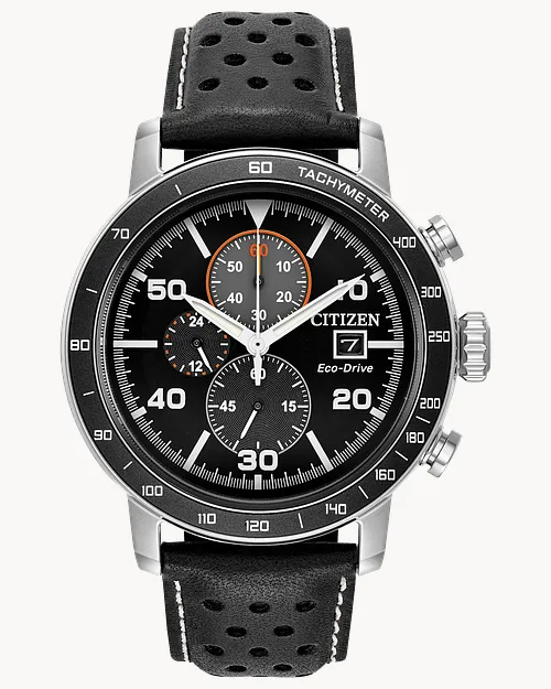 Brycen - Men's Eco-Drive CA0649-14E Steel Leather Strap Brycen - Men's Eco-Drive CA0649-14E Steel Leather Strap