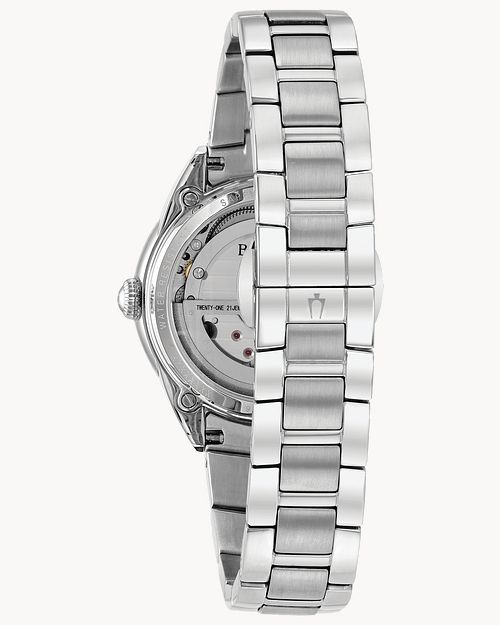 Bulova Sutton Women s Diamond White Dial Stainless Steel Watch