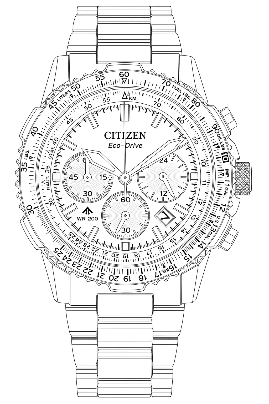 Watch technical diagram