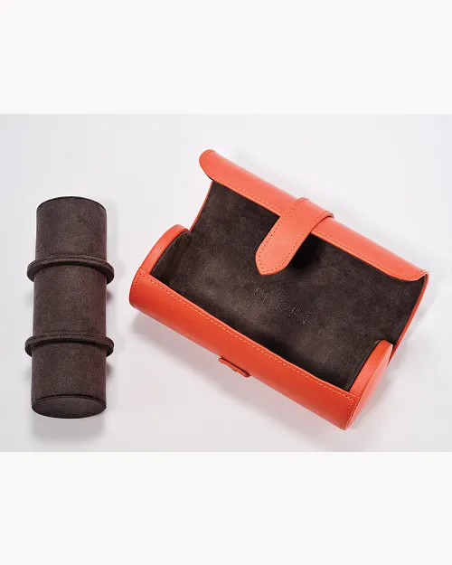 Orange Triple Watch Roll image number 1