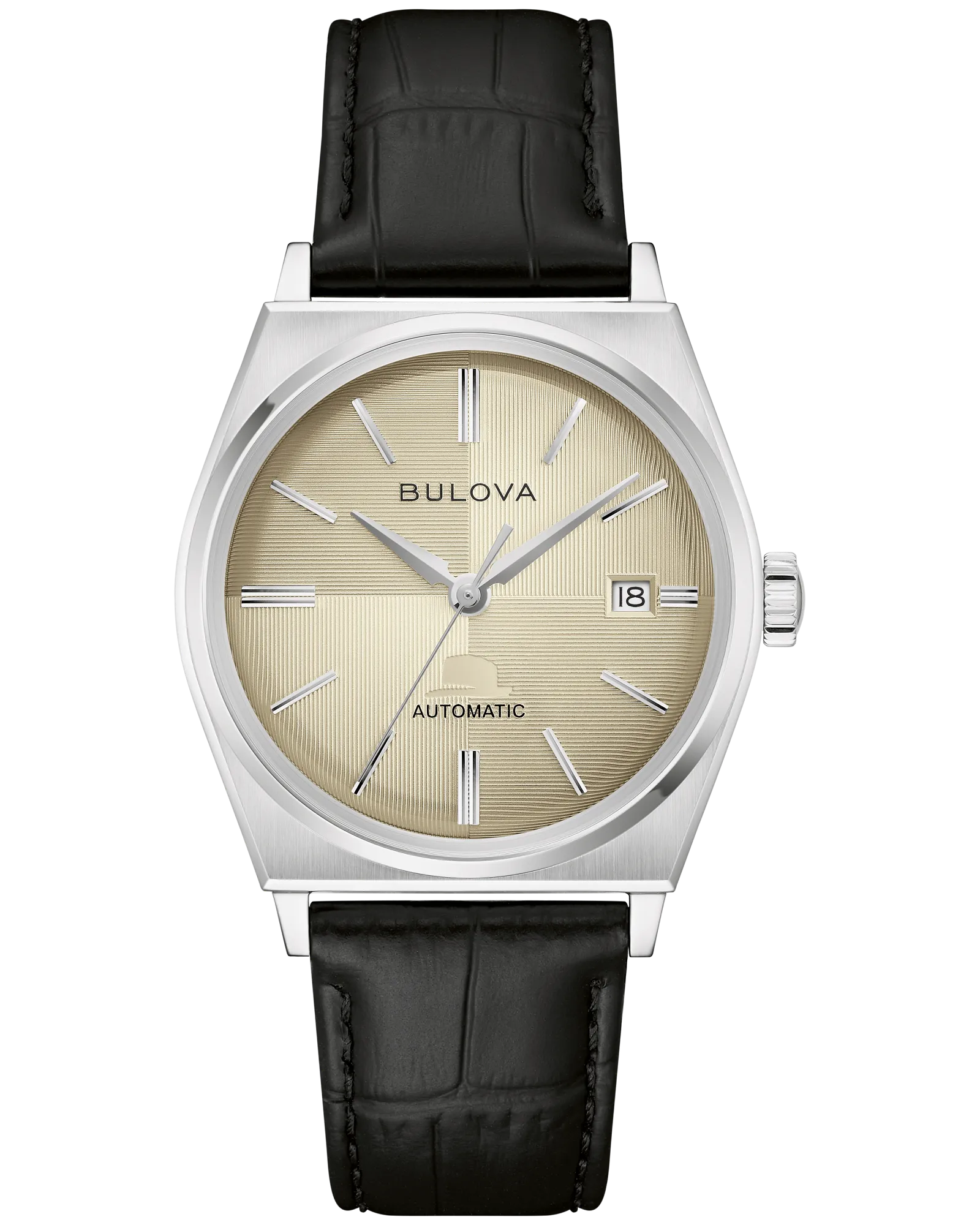 Bulova Beige Dial Leather Strap Nothing But The Best 96B483 — Beige