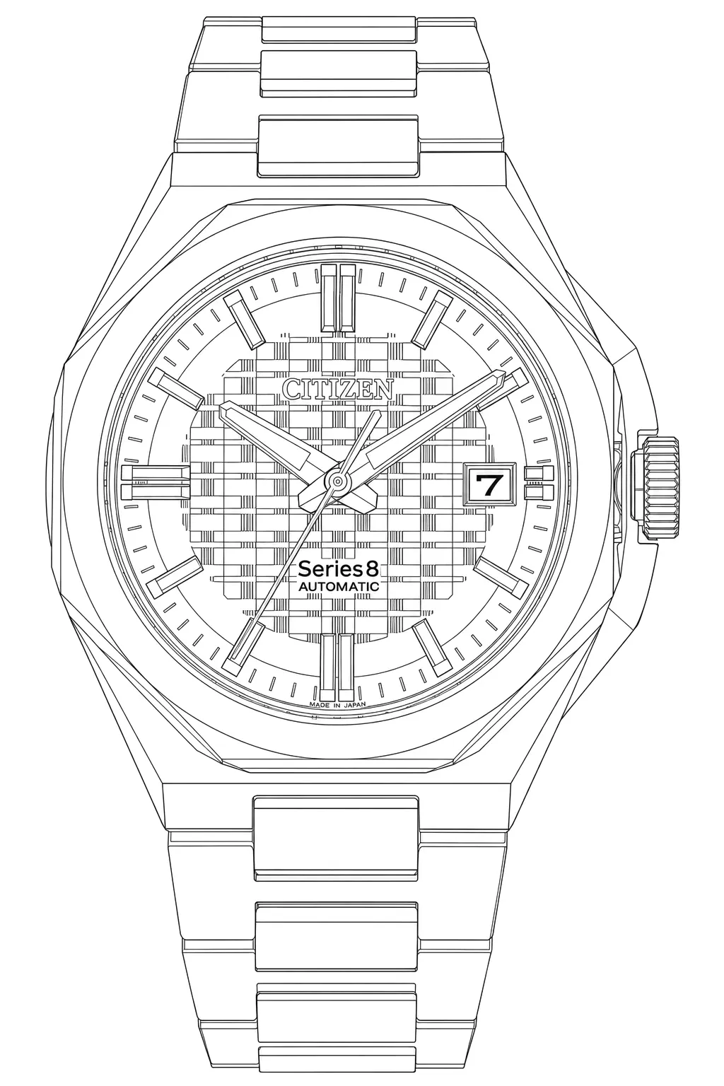 Watch technical diagram