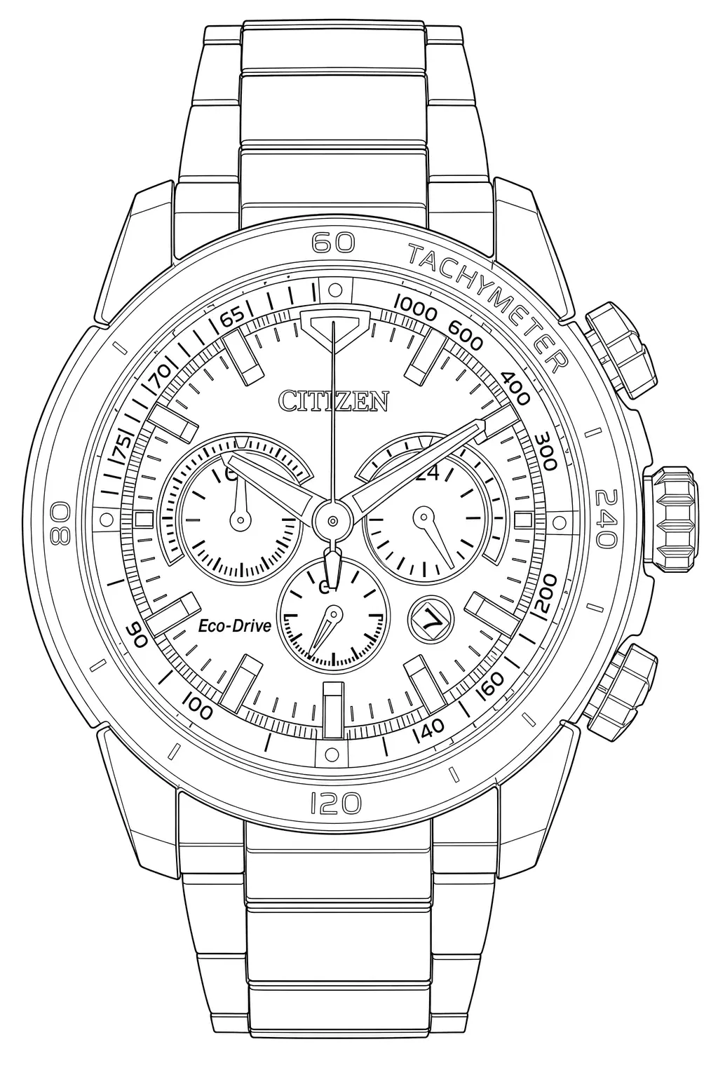 Ecosphere - Men's Eco-Drive Black Stainless Steel Watch