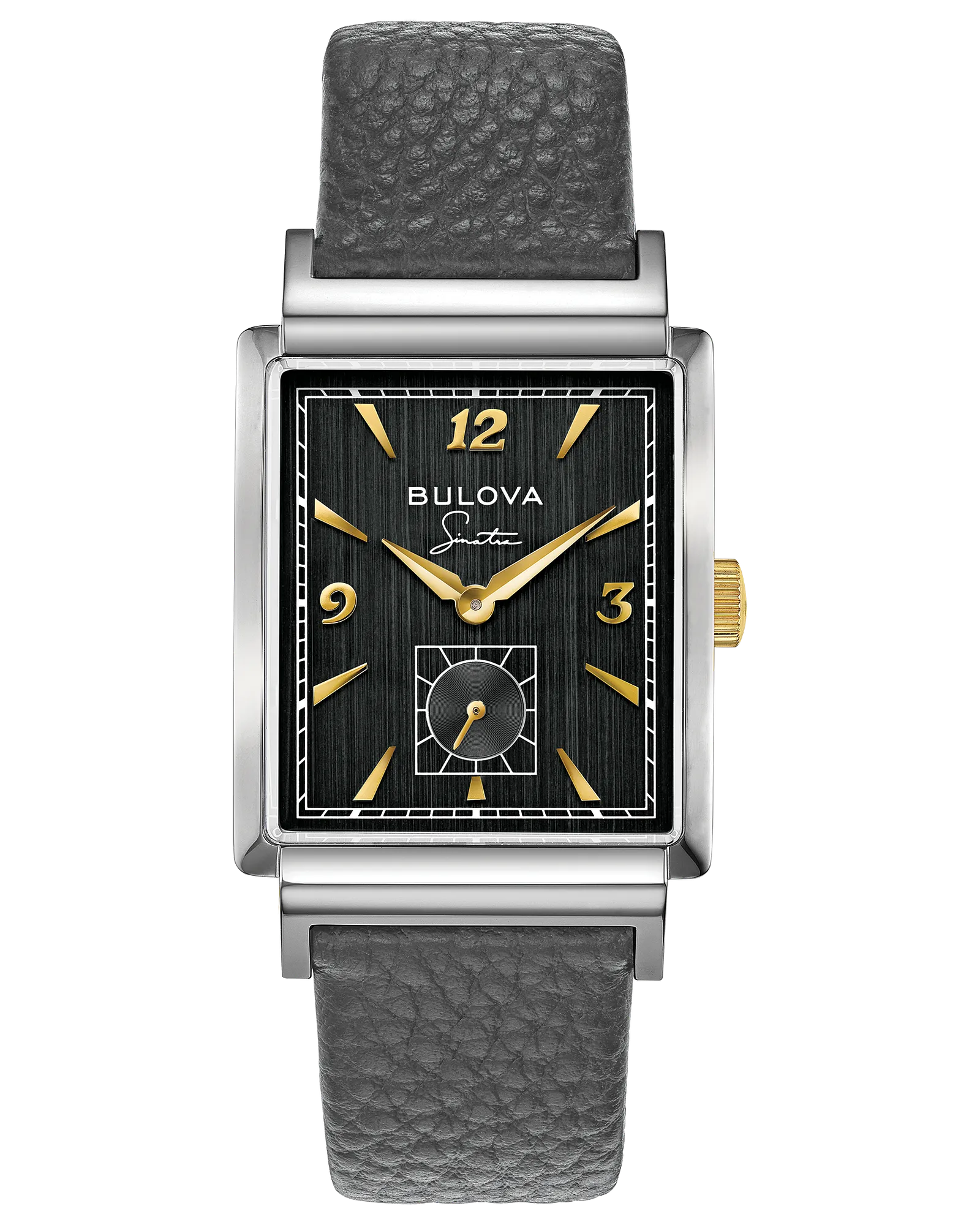 Bulova Black Dial Leather Strap My Way 98A261 — Black
