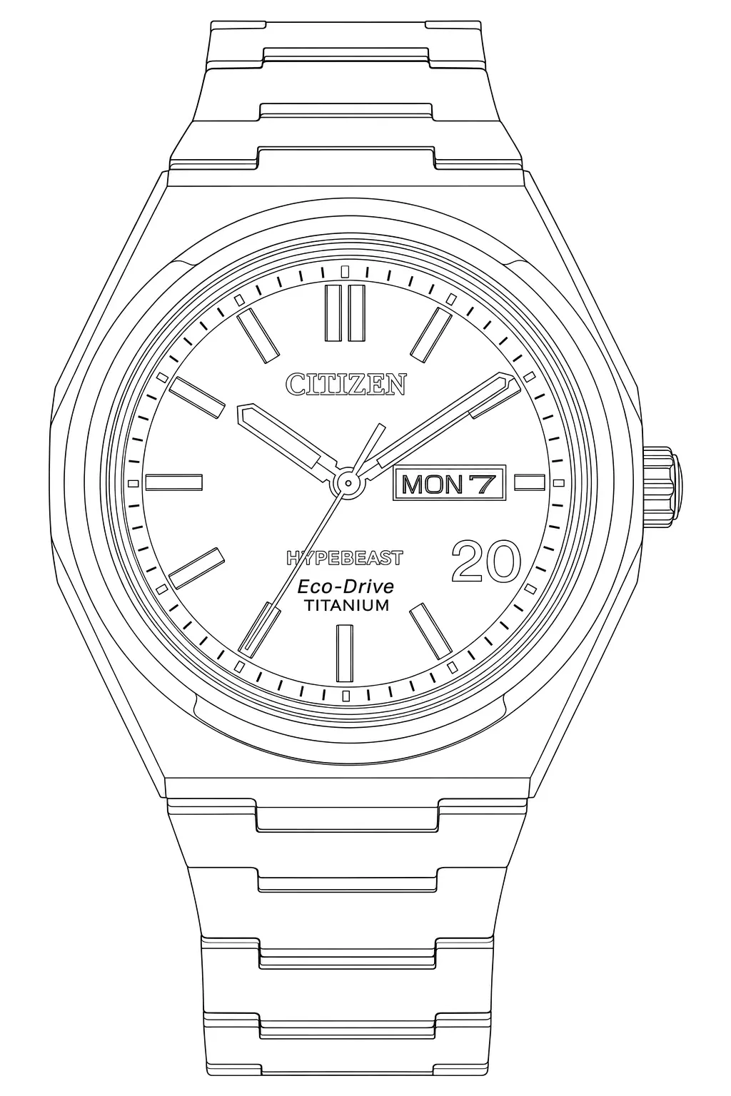 Watch technical diagram