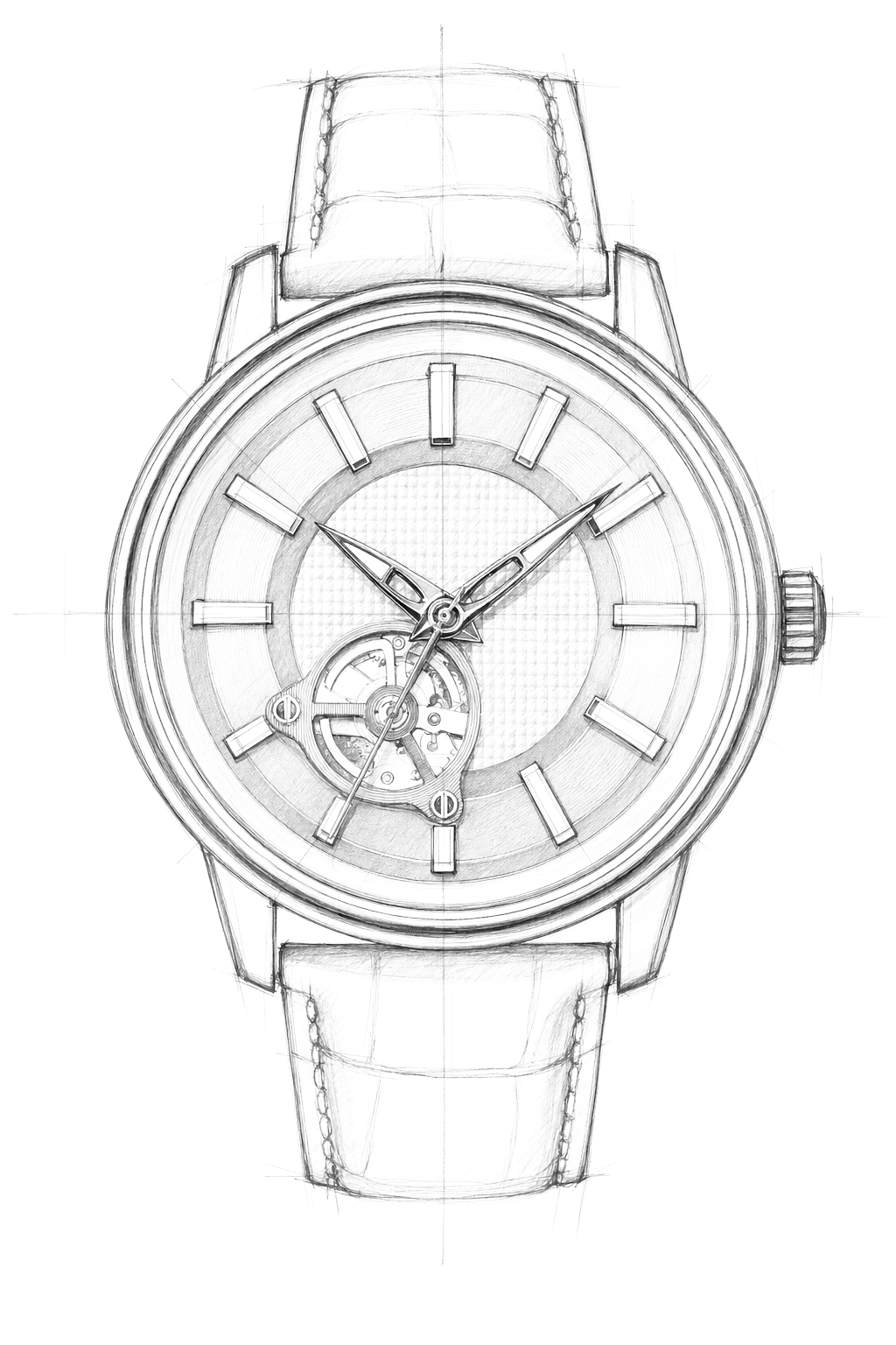 Watch technical diagram