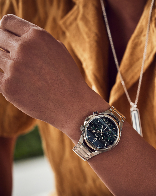 Green Dial Stainless Steel Bracelet CURV 96A297 Bulova