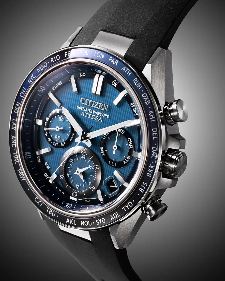 ATTESA Blue Dial Polyurethane Strap CC4050-18L | CITIZEN ATTESA Blue Dial Polyurethane Strap CC4050-18L | CITIZEN