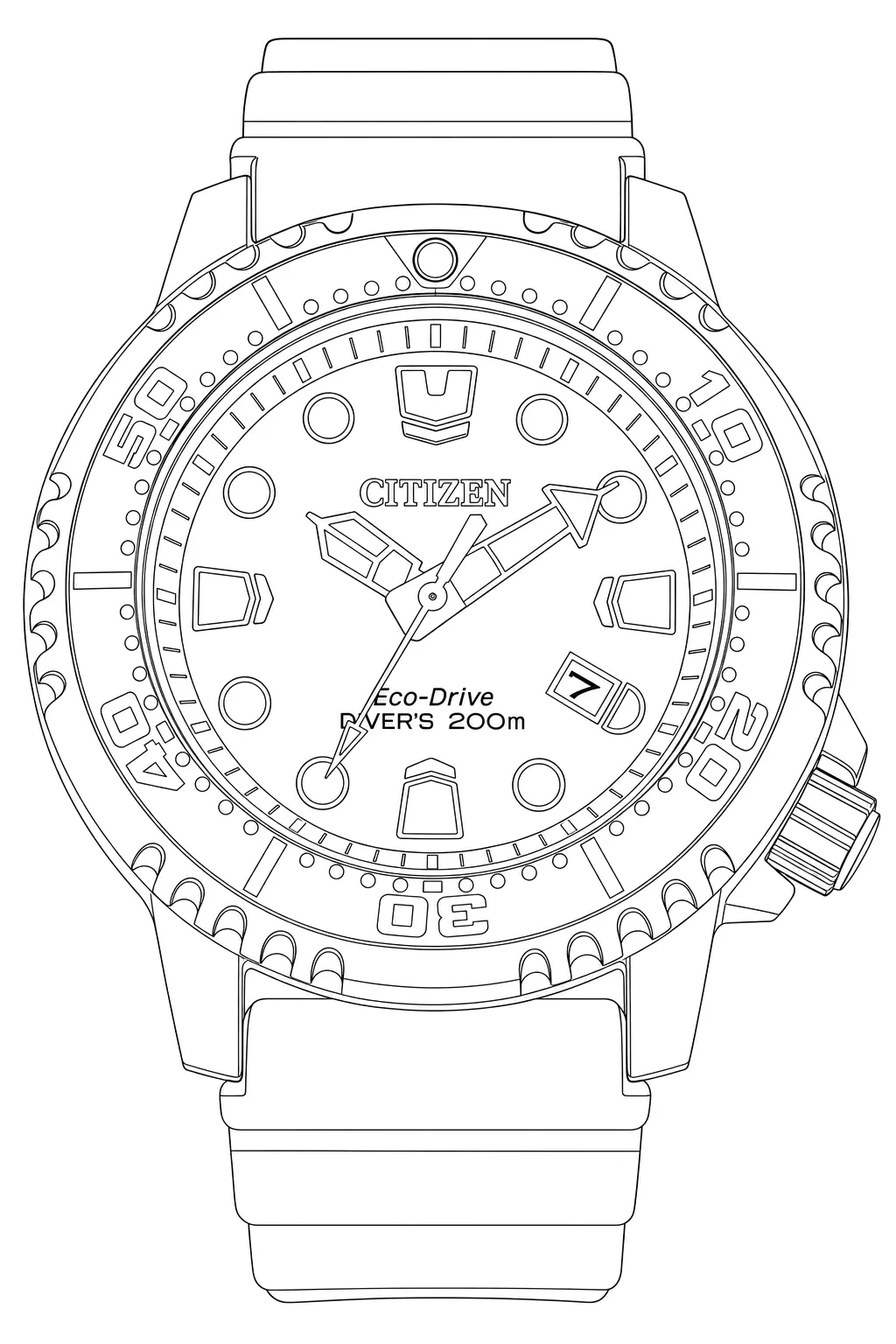 Watch technical diagram
