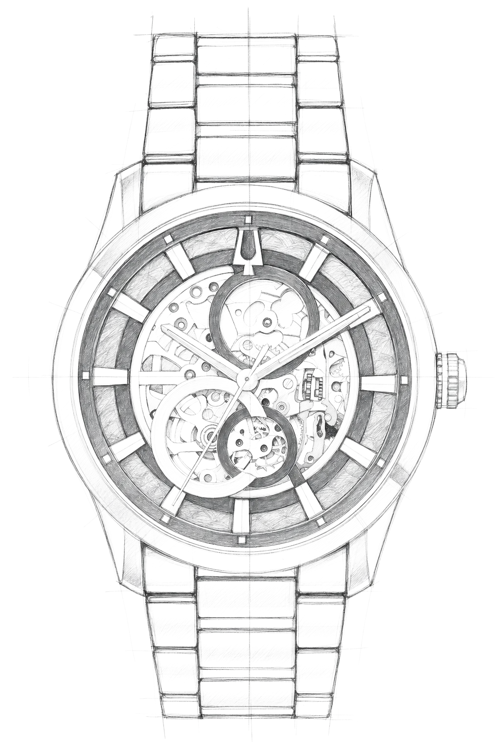 Watch technical diagram