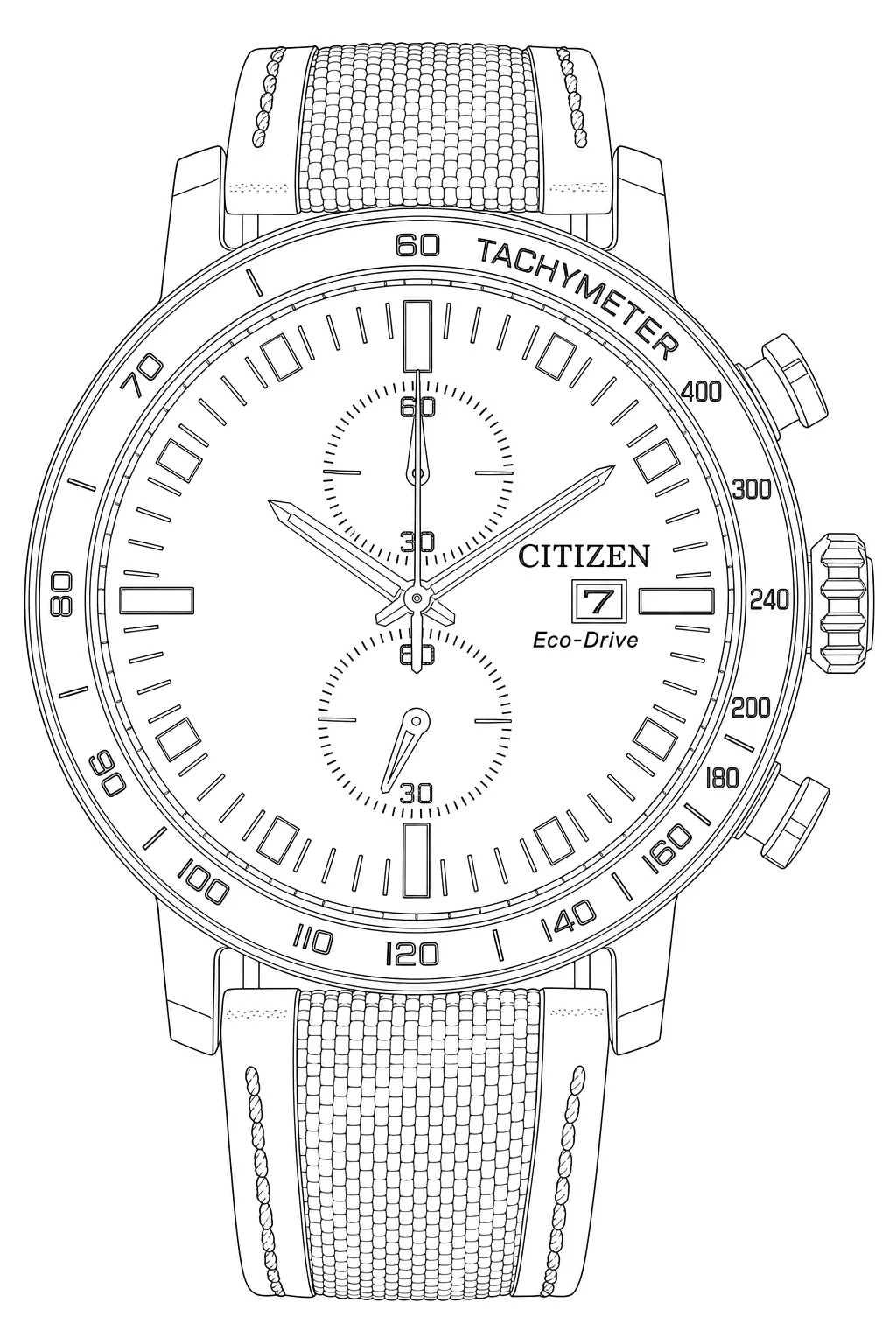 Watch technical diagram