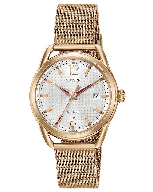 LTR - Ladies Eco-Drive FE6083-72A Rose Gold-Tone Steel Watch | CITIZEN
