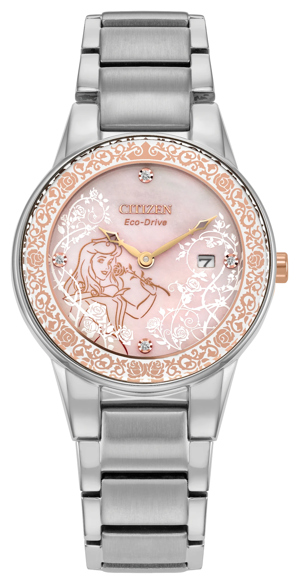 au maison Aurora Enchanted Pink Dial Stainless Steel Bracelet GA1081-65N