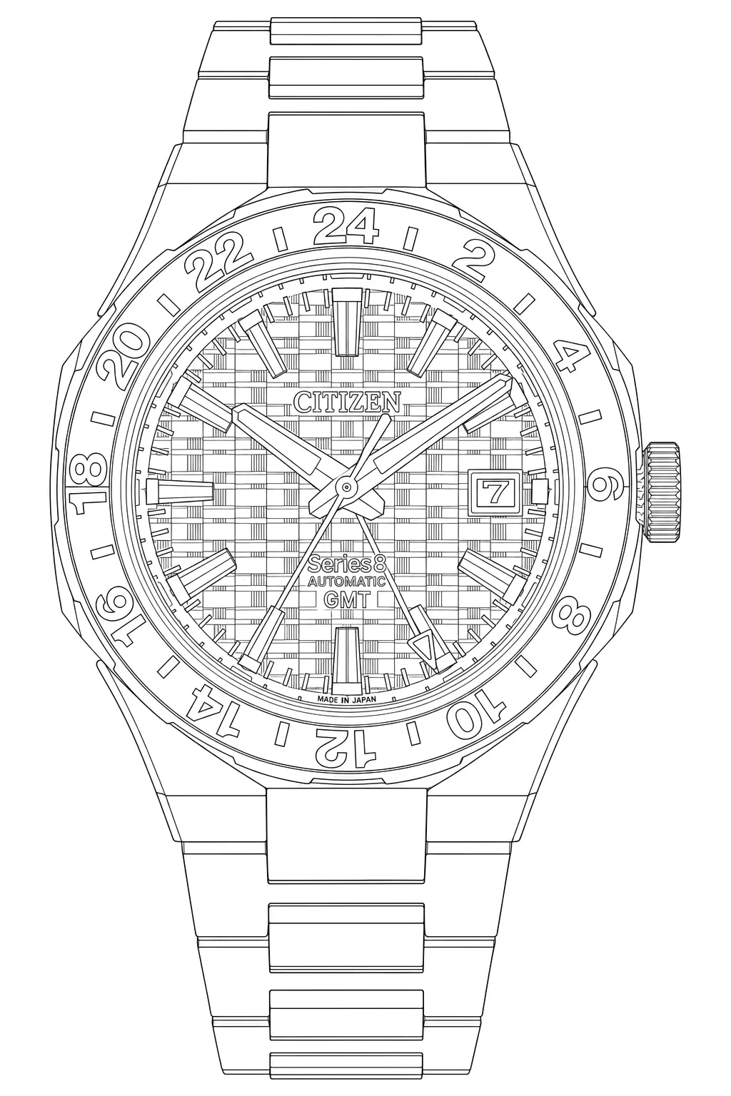 Watch technical diagram
