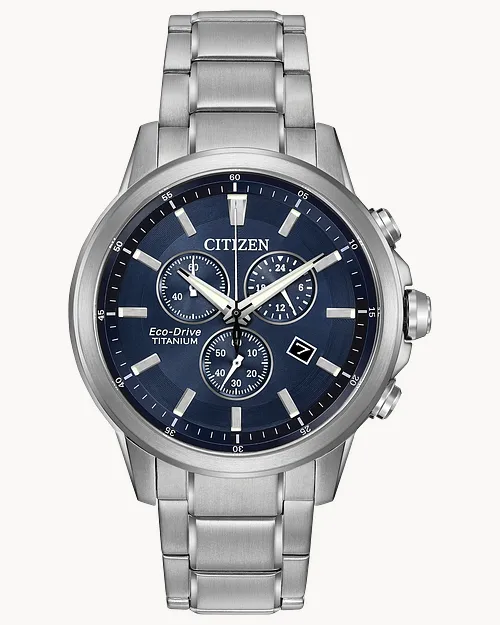 Chandler Blue Dial Super Titanium Bracelet AT2340-56L | CITIZEN Chandler Blue Dial Super Titanium Bracelet AT2340-56L | CITIZEN