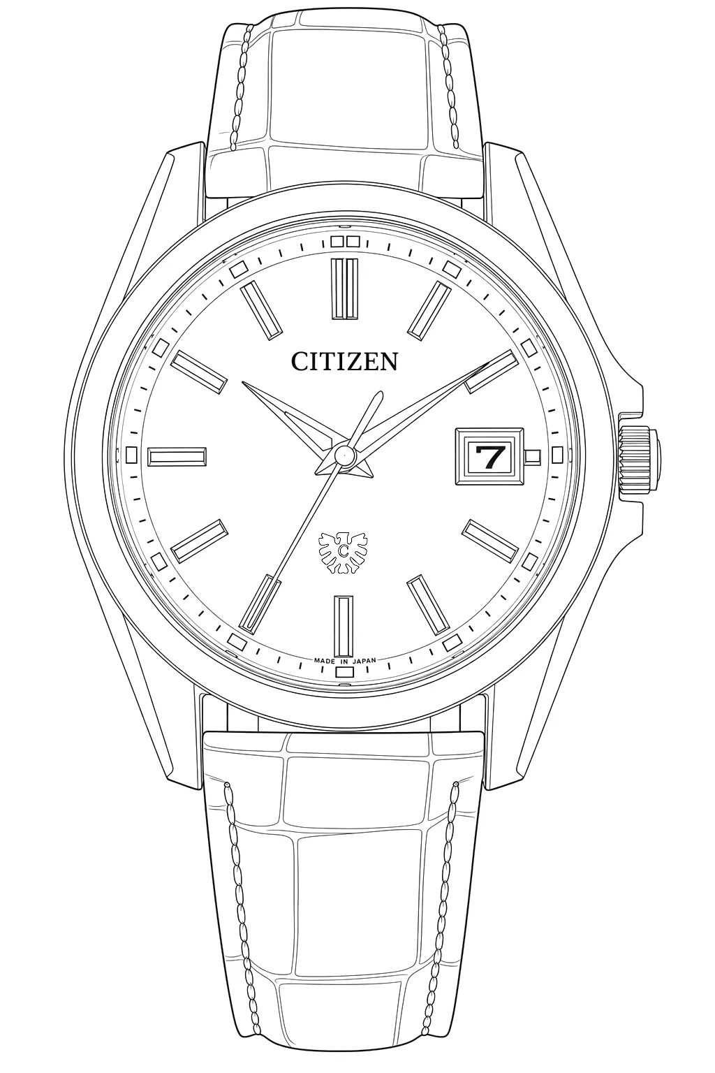 Watch technical diagram