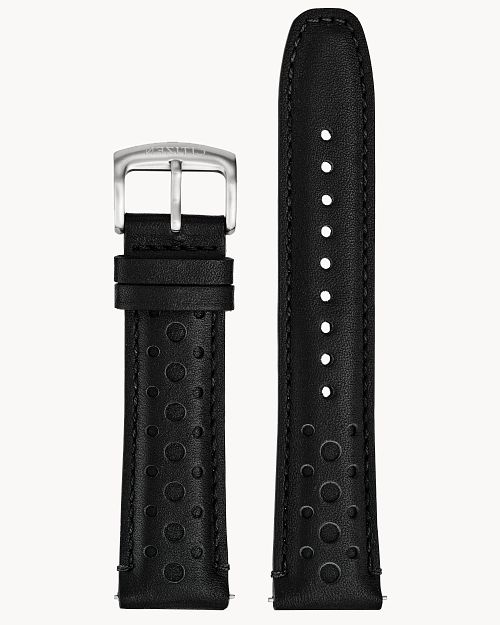 Black Leather Strap (22mm) image number 0