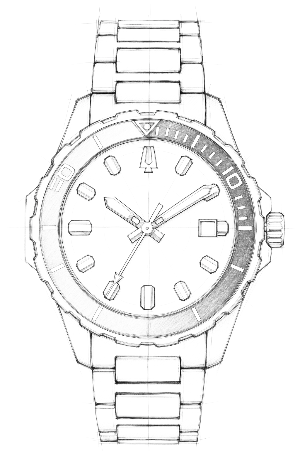 Watch technical diagram