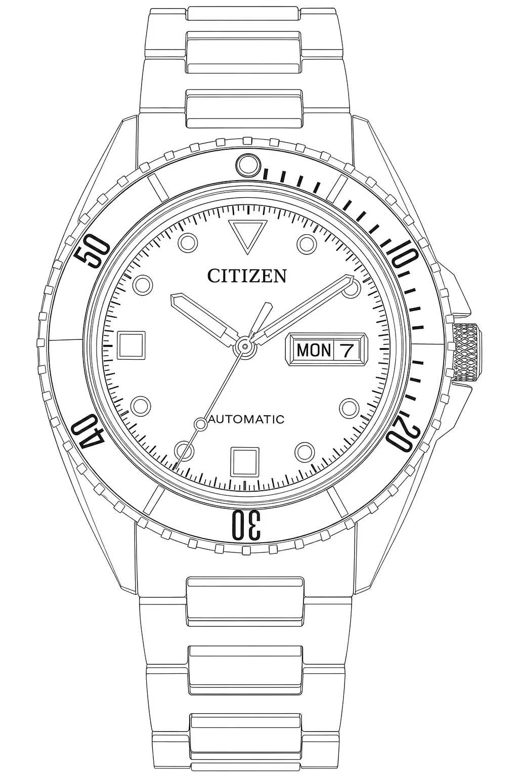 Watch technical diagram