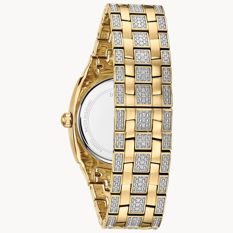 Bulova Phantom Gold Crystals Stainless Steel Watch Bulova