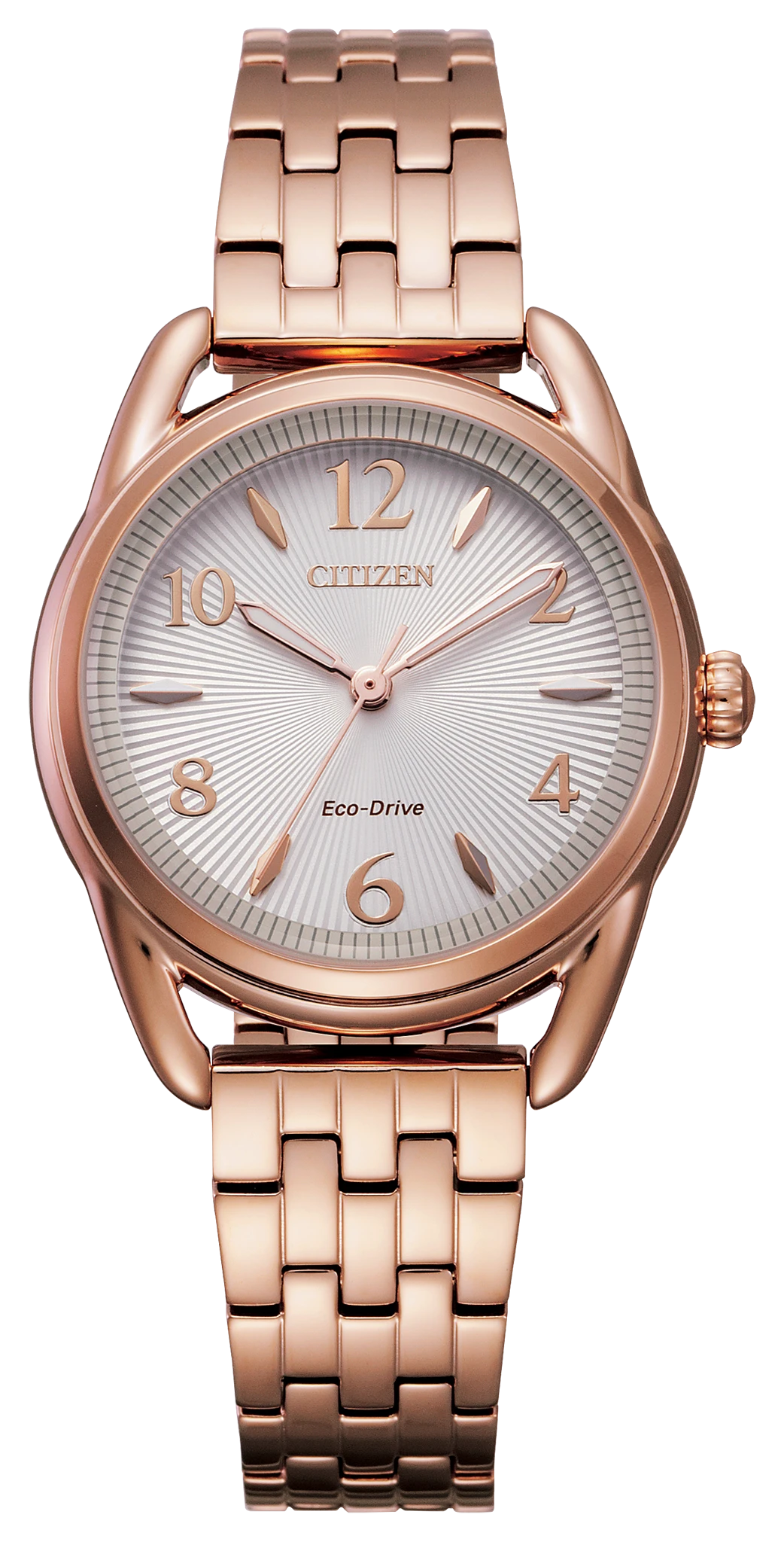 CITIZEN Eco-Drive 腕時計 メンズ ピンクゴールド×シルバー Weekender Silver-Tone Dial Stainless Steel Bracelet FE1213-50A