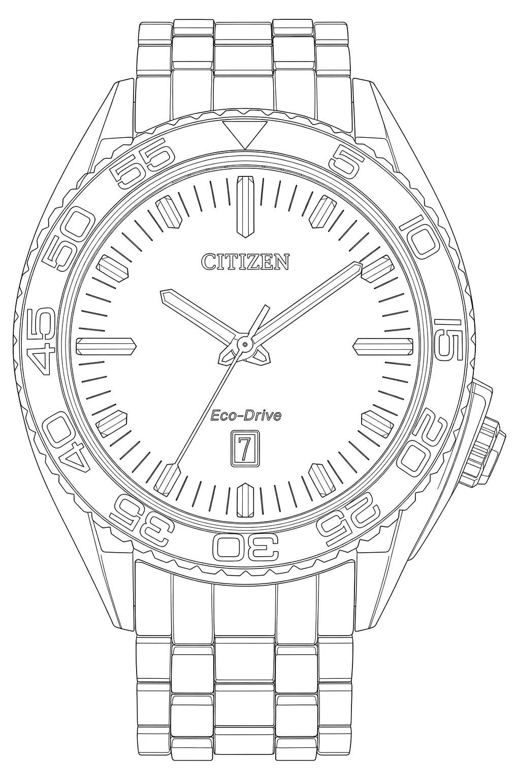 Watch technical diagram